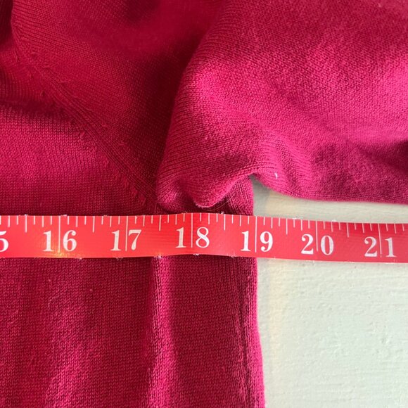 J. Jill Petite M Dark Ruby Red Button Front Stretch Cardigan Sweater - Picture 3 of 8